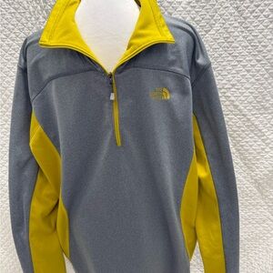 The North Face Men's Zip-Up in Gray and Yellow